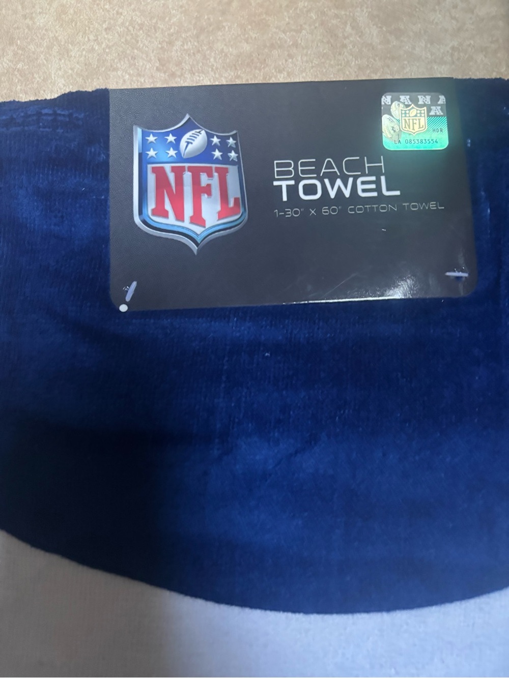 NFL Colts Navy and White Team Beach Towel - Picture 3 of 5